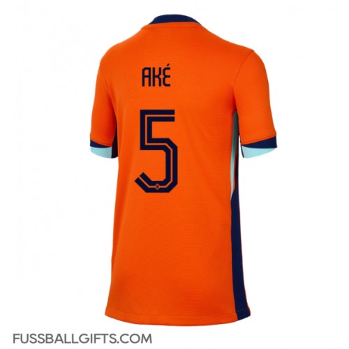 Niederlande Nathan Ake #5 Fußballbekleidung Heimtrikot Damen EM 2024 Kurzarm